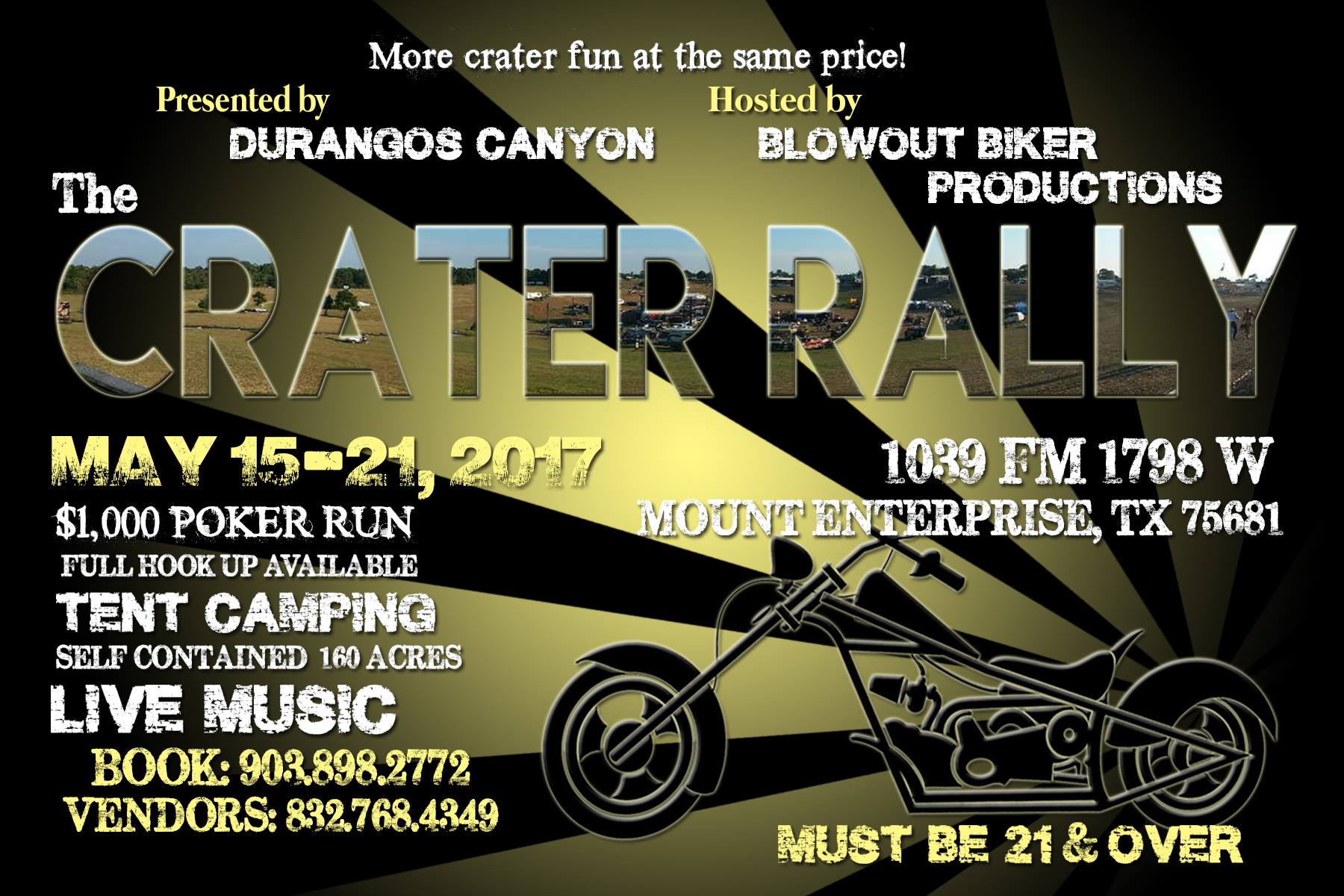 The Crater Rally East Texas Bike Week Asphalt & Iron